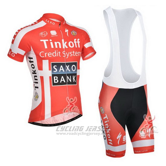 2014 Cycling Jersey Tinkoff Saxo Bank Champion Denmark Short Sleeve and Bib Short